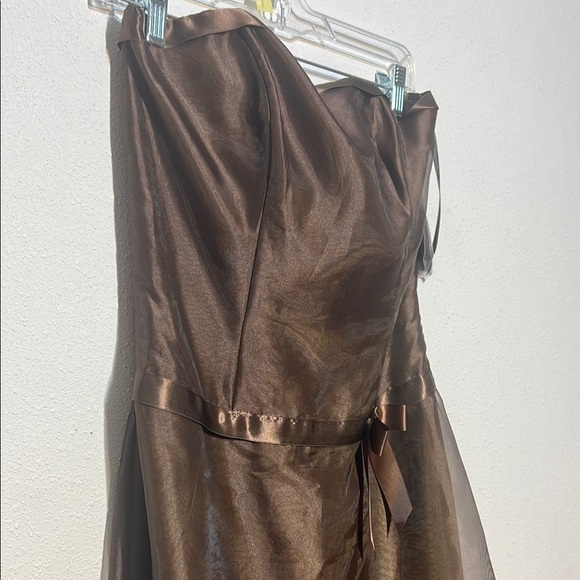Dessey Collection Elegant Formal Brown Strapless Dress Size 10 Prom Wedding - Picture 3 of 13